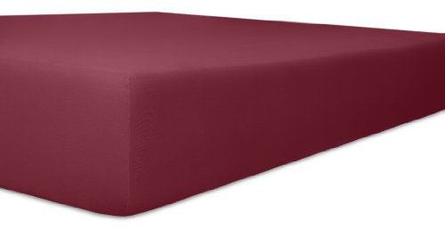 Kneer Spannbettlaken, Baumwoll-Mischgewebe, Burgund, 180 cm x 200 cm