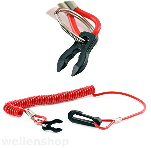 Wellenshop Notstopschalter Außenborder Reißleine kompatibel mit Mariner Suzuki Johnson Hi-Strokes