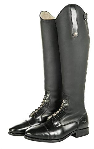 HKM 9115 Reitstiefel Sevilla Teddy, Leder, Standardlänge/-Weite, Unisex 36-46, Stivali da Equitazione Uomo, Nero, 37 EU