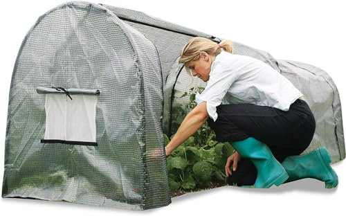 Haxnicks Grower Frame Poly-Abdeckung | (Rahmen separat erhältlich) | transparente Polyethylen-robuste Pflanzenschutzabdeckung | Mini-Gewächshaus | Grau 300 x 100 x 100 cm | FTUN010103