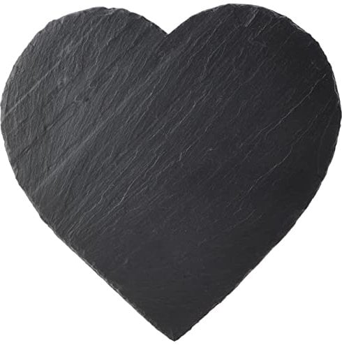 The Just Slate Company Heart Cheese Board, Black