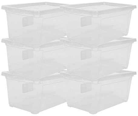 Ondis24 6x Aufbewahrungsbox Schuhbox Utensilienbox Nähbox Lagerbox Allzweckbox Easy XS