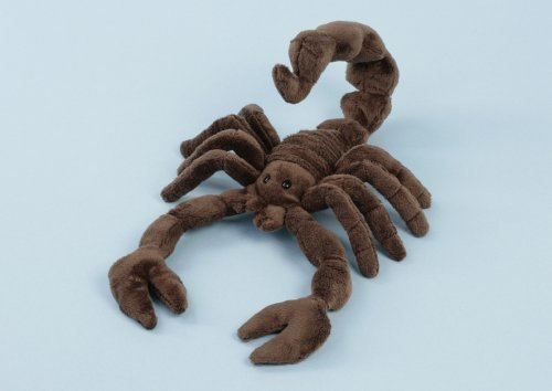EBO 60387 - Skorpion, 25 cm lang, brauner Mikrofaservelour, gebogener Schwanz