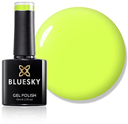 Bluesky Gel Nail Polish, Yellow Tastic Neon08, Bright, Lemon, Neon,Yellow Long Lasting, Chip Resistant, 10 ml (Requires Drying Under UV LED Lamp)