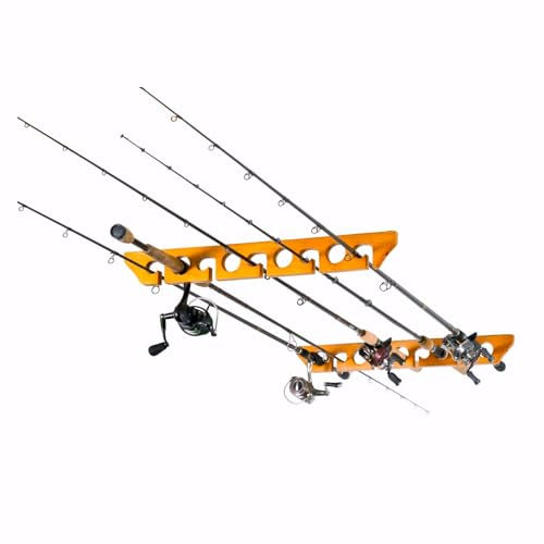 Old Cedar Outfitters CPR-009 Deckenregal für Angelruten, massives Kiefernholz, für bis zu 9 Angelruten