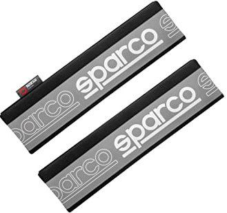 Sparco Set di 2 Cuscinetti per Cintura New SPC Nero/Grigio Universale