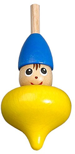 Rudolphs Schatzkiste Holzspielzeug Tischkreisel mit Zylinder gelb Höhe=6cm NEU Holzspiel Geduldsspiel Geschicklichkeitsspiel Holzkreisel Spielsortiment Spiele Holz Seiffen Erzgebirge Spielzeug