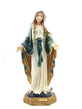 Heiligenfigur Madonna Immaculata Miraculeuse Mutter Gottes Maria Statue Religion