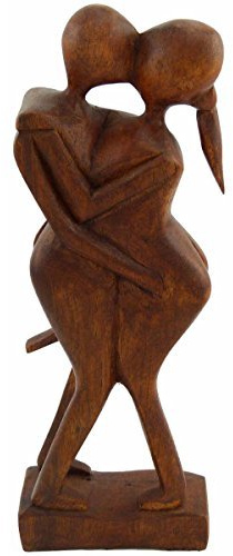Simandra Holz Figur Skulptur Abstrakt Holzfigur Statue Afrika Asia Handarbeit Deko Akt Größe 10 cm