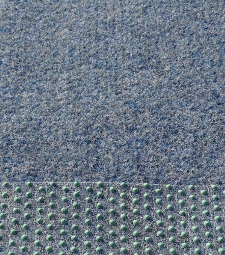 Kunstrasen, Rasenteppich, blau-grau,150/250cm Breite (800 x 150 cm)