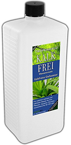 Entkalker Anti-Kalk XL 1 Liter - kalkfreies und weiches Wasser für Pflanzen, Aquarien und Brunnen für 80-100 Liter kalkfreies Wasser - Tropenwald