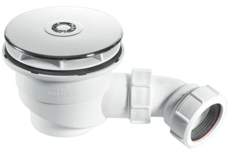 McAlpine ST90CP10 Chrome-Plated Plastic Shower Trap with 110mm Removable Flange 90 x 50mm 1.5.