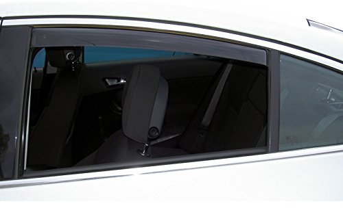 ClimAir Windabweiser Master Schwarz (Hinten) kompatibel mit Mercedes E-Klasse W211 Limousine 2002-2009