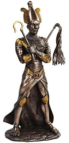 27,9 cm Ägyptische Osiris Mythologische Gott bronze finish Statue Figur