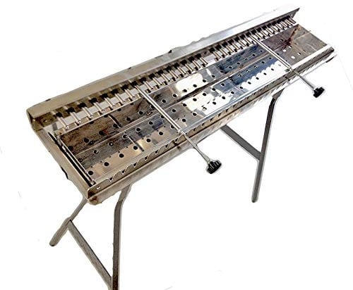 Mistermoby Fornacella Inox Ruota Gira Spiedini Manuale Da 29 Arrosticini Doppia Rotazione Indipendente Prezzo Incredibile!