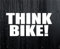 Car Sticker Think Bike Safety Warning Novelty Van Window Bumper Boot Motorcycle Decal