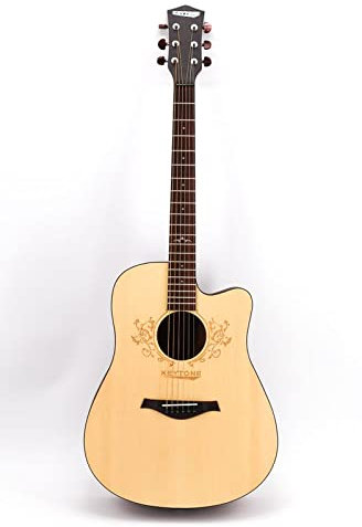 Keytone Westerngitarre Dreadnought mit Cutaway Lasergravur