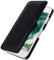 STILGUT Leder-Hülle kompatibel mit iPhone SE 2020/iPhone 8/iPhone 7 Book Type mit Clip, Schwarz Nappa