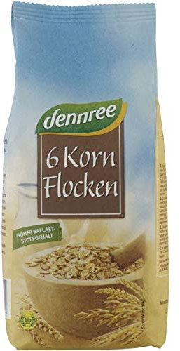 dennree Sechs-Korn-Flocken (500 g) - Bio