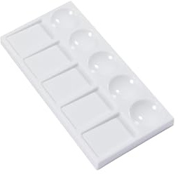 White Rectangular 10 Well Palette Sized 21.5 x 10.8 x 1.3cm mm Artist Painting Quality