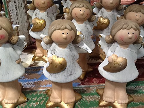 Weihnachtsengel Figur aus Keramik Süßer Engel