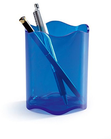 Durable Trend Pen Pot Plastic - Translucent Blue Ref 1701235540,H 10,2 x Ø 8 cm