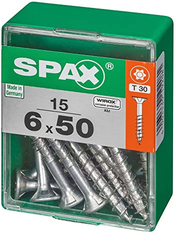 ABC sPaX t-sTAR plus vis universelle-l/6 x 60 mm-sPaX lot de 200 tête fraisée t-sTAR plus vis en acier galvanisé jaune