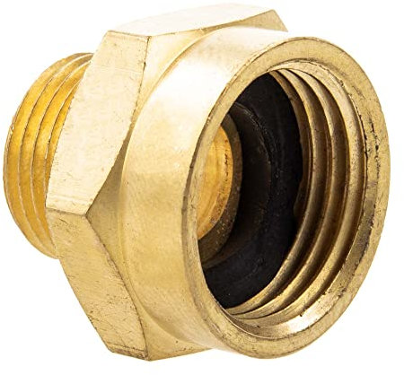 tecuro Messing Reduzierverlängerung 3/8 x 1/2 Zoll Flachdichtend mit EPDM-Dichtung für Sanitärinstallation