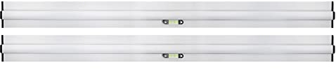 rabo Trockenschüttungslehren – Grundschienensatz (2 Stück) à 300 cm | extrem stabiles Aluminium-Mehrkammer-Hohlprofil | 100 mm breite Auflagefläche | Griffmulden für präzises Verlegen