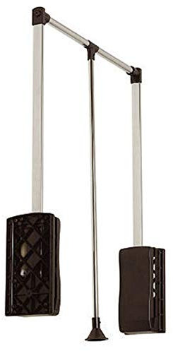 SO-TECH® Kleiderlift Wardrobelift breitenanpassbar von 645-910 mm schwarz (Beschlag ohne Schrank!)