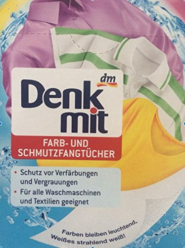 Avec 24 lingettes de couleur et de saleté - Protection contre la décoloration et le grisaillement - Convient pour toutes les machines à laver et textiles.