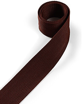 1buy3 Gurtband aus Polypropylen 30mm breit, 4 Meter lang, Farbe:6 - Mahagonibraun | Grundpreis pro Meter = € 1,50