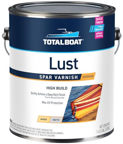 TotalBoat Lust Marine Spar Varnish for Boats & Wood - Matte Gallon