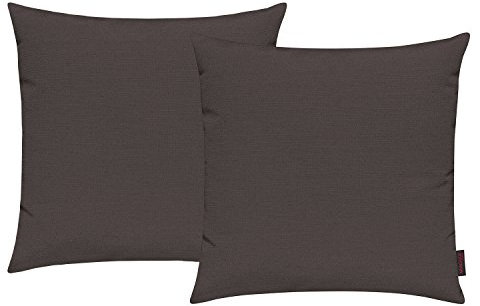 Magma Heimtex Fino Kissenhülle ca. 50 x 50 cm Farbe 70 braun (2er Set) …