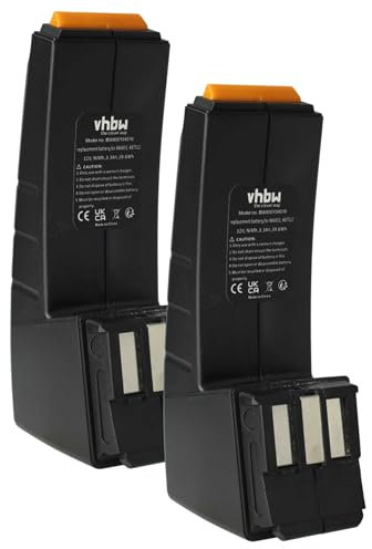 vhbw 2X Batterie Compatible avec Festo/Festool CCD12, C12GG, C12DUO, C12CE-NC-C45-Plus, CCD12ES Outil électrique (3300 mAh, NiMH, 12 V)