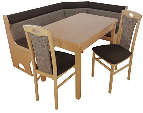 moebel direkt online Eckbankgruppe Madrid II - Sparangebot ! buche natur/schoko-schoko meliert