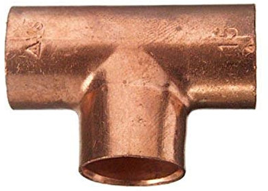 Cornat Löt-T-Stück Kupfer, 3 Muffen, A 22 mm, 10/1 Stück, T563022