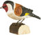 WILDLIFEGARDEN Wildlife Garden WG406 DecoBird Stieglitz - Handgeschnitzter Dekorative Vogel aus Holz - Kleine Europäische Vögel