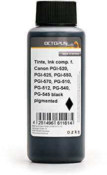 Octopus 250ml Nachfülltinte kompatibel für Canon PGI-520, PGI-525, PGI-550, PGI-570, PG-510, PG-512, PG-540, PG-545 Druckerpatronen, Tintenpatronen schwarz Pigment (kein OEM)