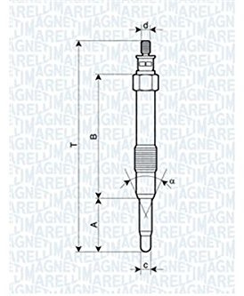 MAGNETI MARELLI Diesel Glühkerze 11V Schlüsselweite: 10mm Gewindemaß:M10X1 Glühkerzenausführung:Metall-Glühkerze Kompatibel mit FIAT MULTIPLA 186 BRAVO I 182 BRAVA 182 MAREA Weekend 185 MAREA 185