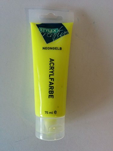 Stylex Acrylfarbe 75ml Tube, NEUE Rezeptur, Farbe:Neongelb