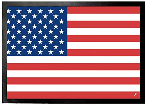 1art1 USA Flaggen Der Welt Fußmatte Dekomatte Innenbereich | Design Türmatte 70x50 cm