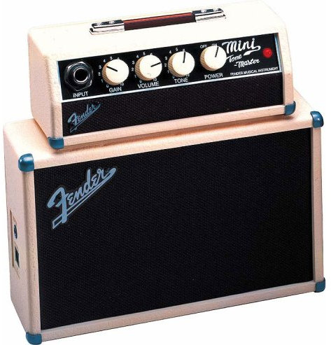 Fender Mini Tone Master Guitar Amp - 2 x 2 Speaker, 5 Watts, Black, Solid State, Battery Powered
