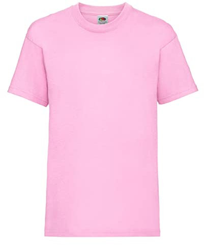 Shirtinstyle Kinder-Shirt Basic Uni Fruit of The Loom, Farbe Rosa, Größe 140