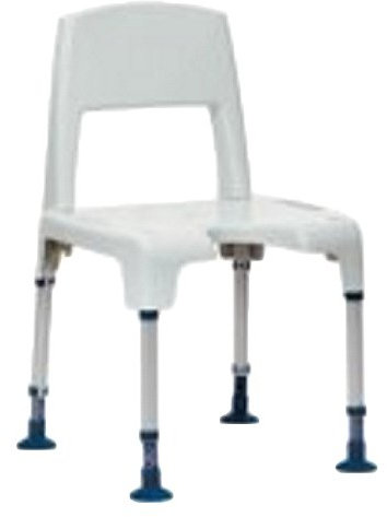 AQUATEC PICO Duschhocker m. Rückenlehne und Ausschnitt, Badehilfen