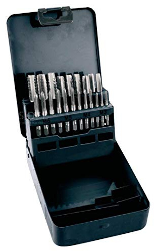 21-Piece Professional Tap Set Made of Wolfram DIN 352, M3-M12, Tap and Drill