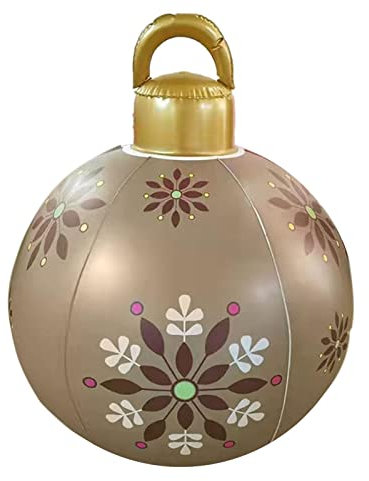 60cm Aufblasbarer PVC-Weihnachtsball, Riesiger Aufblasbarer Weihnachtskugel Im Freien Aufblasbare Weihnachtskugel, Outdoor-Dekoration Große Weihnachtskugeln, Ornamente Für Festival, Heimdekoration