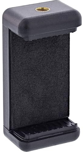 InLine 48090H Universal Handyklemme, für Selfiestick, Smartphone Stativ Adapter, uvm. in schwarz