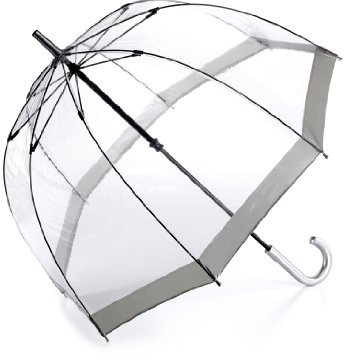 Fulton Damen Regenschirm durchsichtig silber