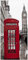 posterdepot Türtapete Türposter Telefonzelle in London, England mit Big Ben - Größe 93 x 205 cm, 1 Stück, rot, ktt0213